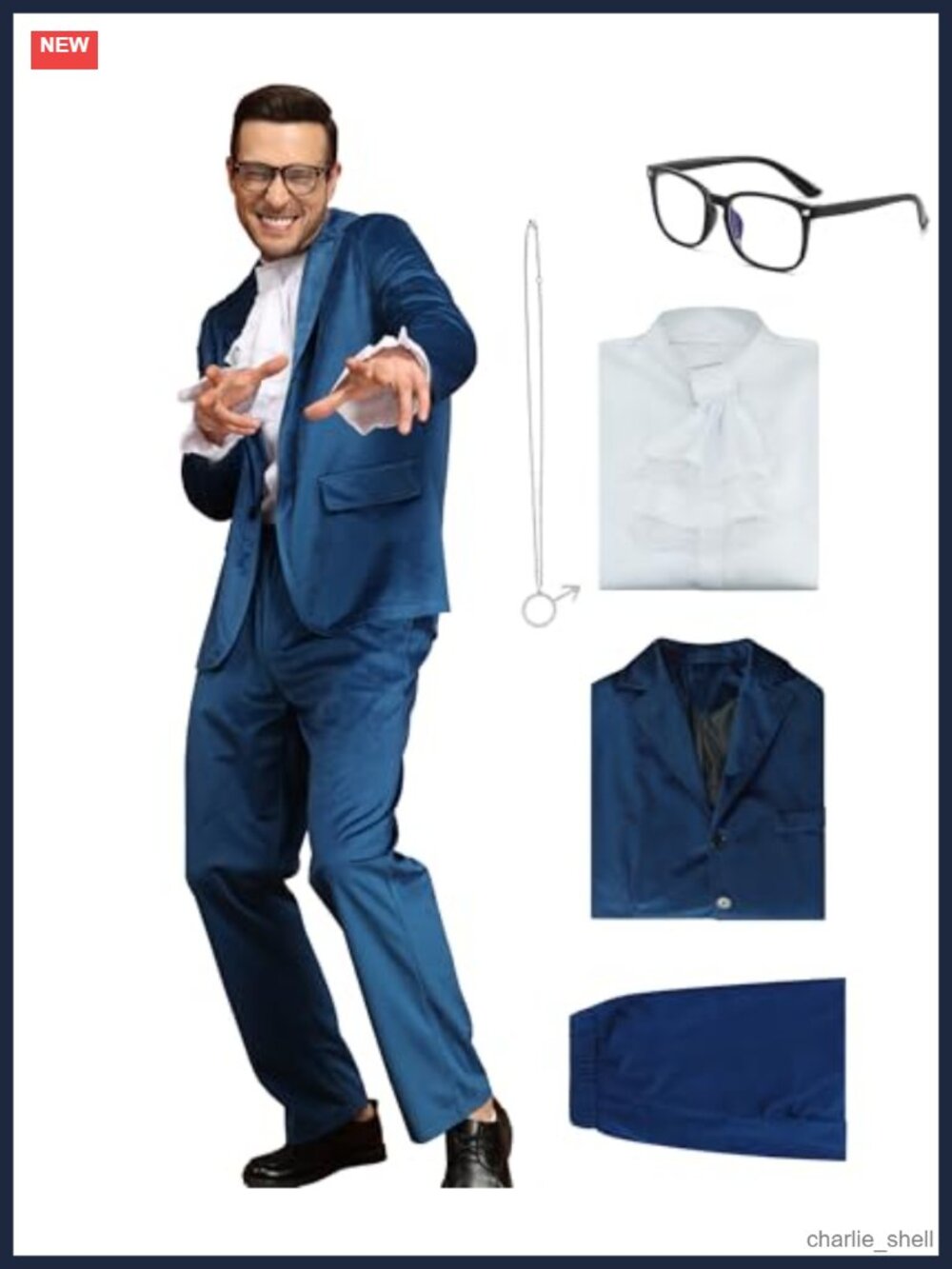 Men's 60s Spy Velvet Swinger Suit Retro Halloween Costume Set